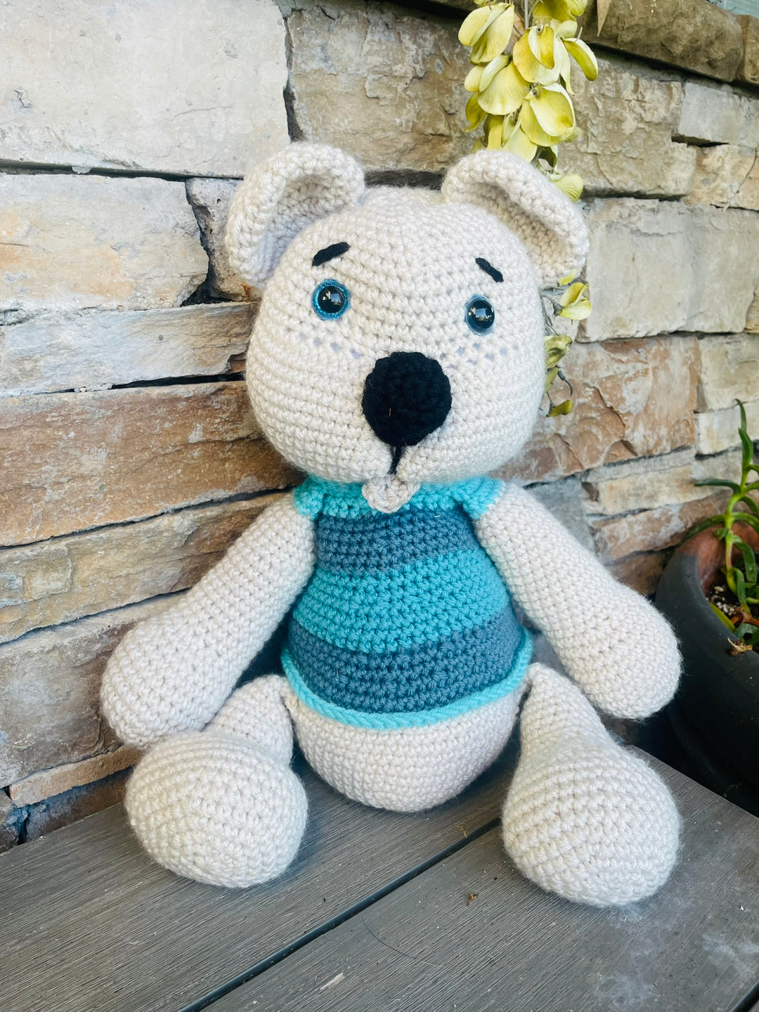 Bear!!! Handmade Amigurumi Crochet Toy – Customize a special name Adorable & Unique Gifts