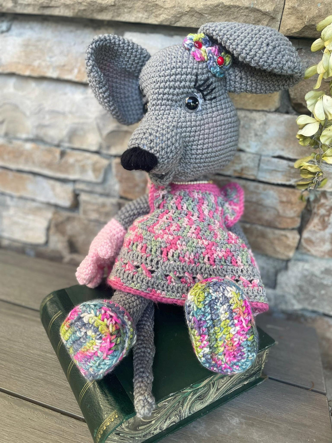 Mouse!!! Handmade Amigurumi Crochet Toy – Customize a special name Adorable & Unique Gifts